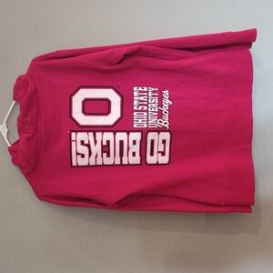 J. America Women's Medium Red‎ Ohio State 3/4 Zip Hoodie